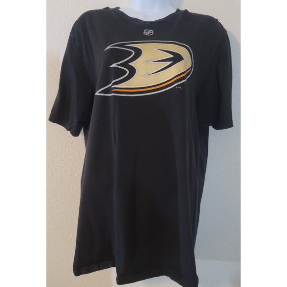 Reebok Black Gold Anaheim Ducks Silfverberg 33 Graphic Men's T-Shirt Large - Picture 1 of 3